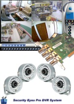 C-403-I 4-Camera Security Eyes IR Outdoor Restaurant Security Camera PC-Based System