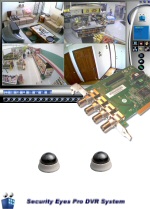 CD-203-MD 2-Camera Hi-Res Indoor Mini-Dome Restaurant Security Camera PC-Based DVR System