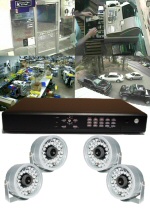 C-400-I 4-Camera Standalone DVR Outdoor Budget Business Security Camera System