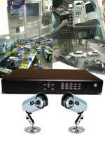 CD-200-ES 2-Camera Hi-Res Outdoor Day/Night Infrared Standalone DVR Business Security Camera System