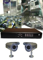 CD-200-L 2-Camera Hi-Res Sony CCD Long-Range IR Standalone DVR Business Security Camera System