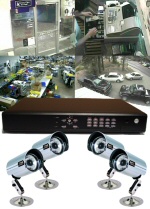 CD-400-ES 4-Camera Hi-Res Outdoor IR Night Vision Standalone DVR Business Security Camera System