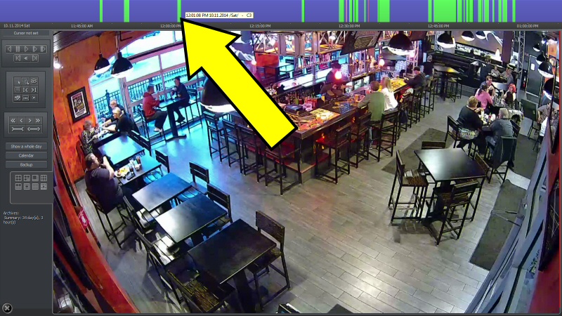 AVM Restaurant Camera System Playback