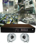 CD-200-ES 2-Camera Budget Outdoor Standalone DVR Business Security Camera System